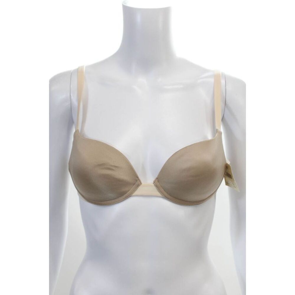 Simone Perele Womens Under Wire Plunge Bra Beige Size 34 A